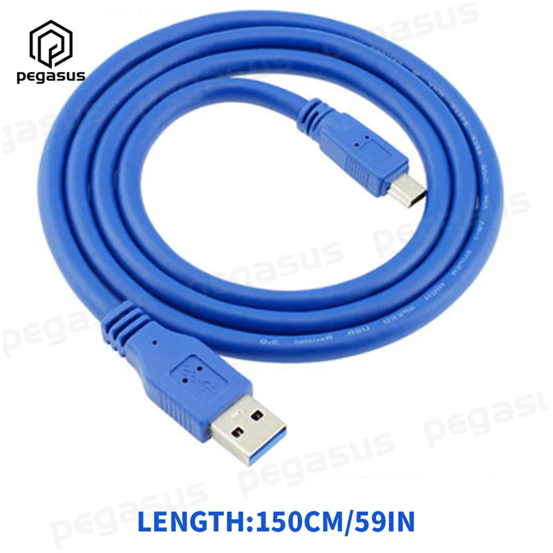 

High-Speed 1.5m USB 3.0 Data Cable USB 3.0 A Male to Mini 10 Pin AM-MINI 10P Data Download Extension Cable
