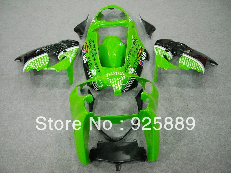 

Green Black White Body For KAWASAKI ZX9R 00 01 02 03 ZX 9R 00-03 ZX-9R 2000 2001 2002 2003 2000-2003 ABS Body Kit
