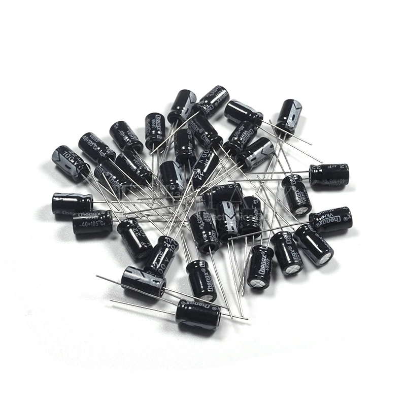 50 шт. электролитический конденсатор 100 в 22 мкФ 6 х11 мм|electrolytic capacitors|22uf 100vcapacitor