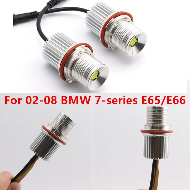 

Error FreeHigh Power White 3-year Warraty LED Marker 6000K Ultra Bright for 02-08 BMW 7 series E65/E66 LED angel eyes light
