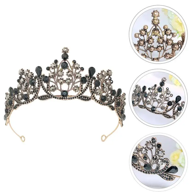

1PC Eye-catching Delicate Chic Shiny Bridal Headdress Bride Pearl Crown for Wedding