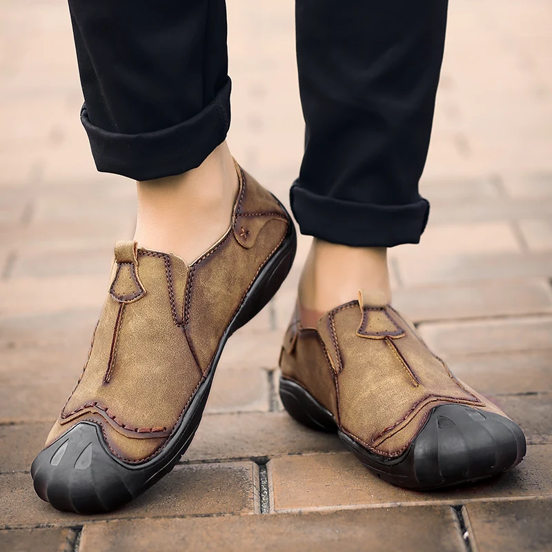 

2021 Hot Selling Summer New Fashion Flat Casual Leather for Male Comfortable Light Loafers Casual Male Moccasins Slip on Loafers