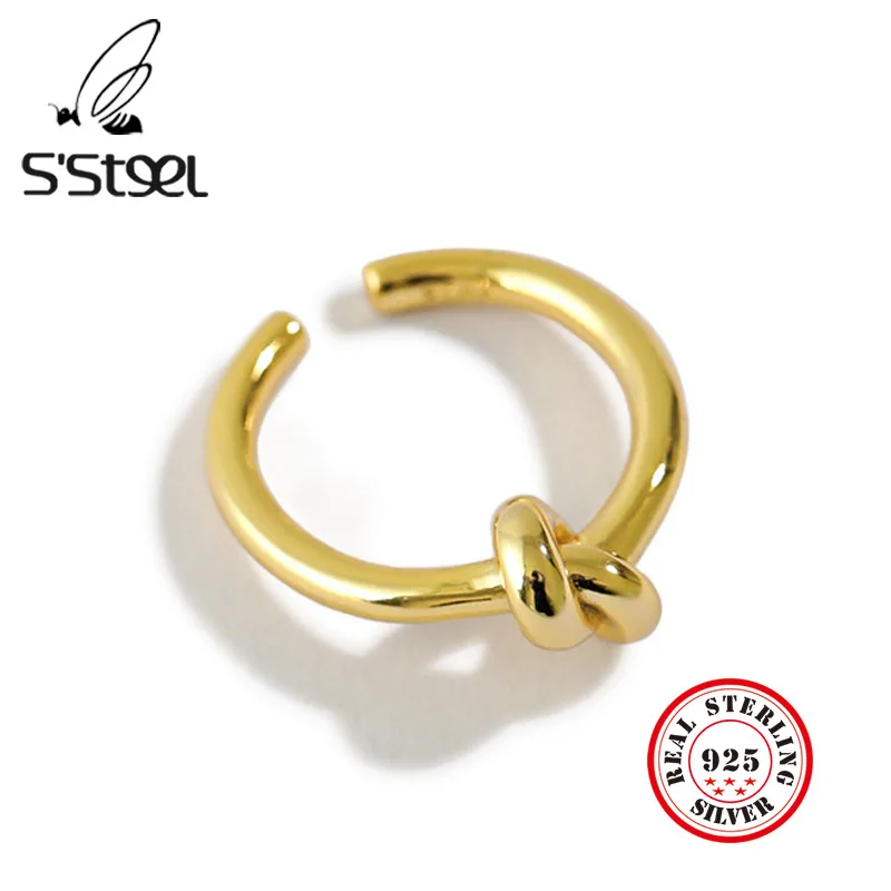 Корейские серебряные кольца S'STEEL 925 пробы для женщин минималистичное