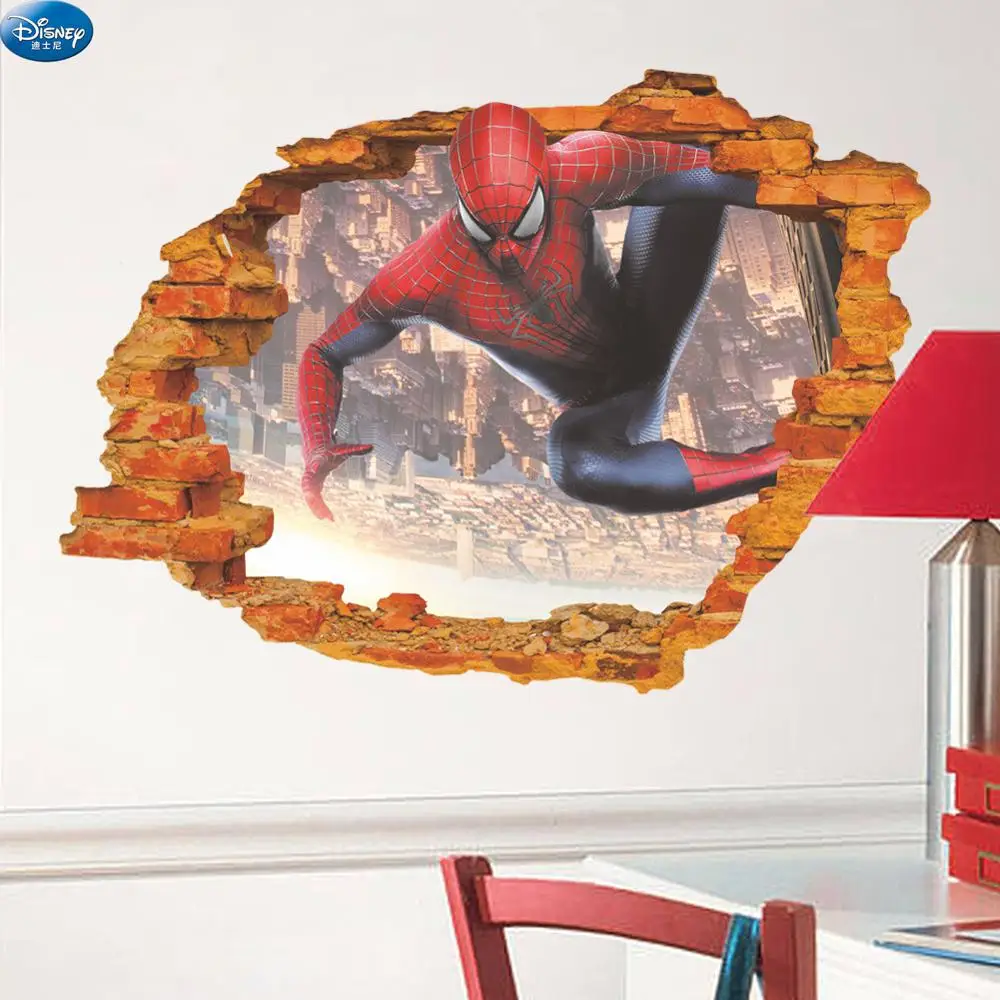 Приключения Человек паук стикер на стену для детской комнаты прохладный человек
