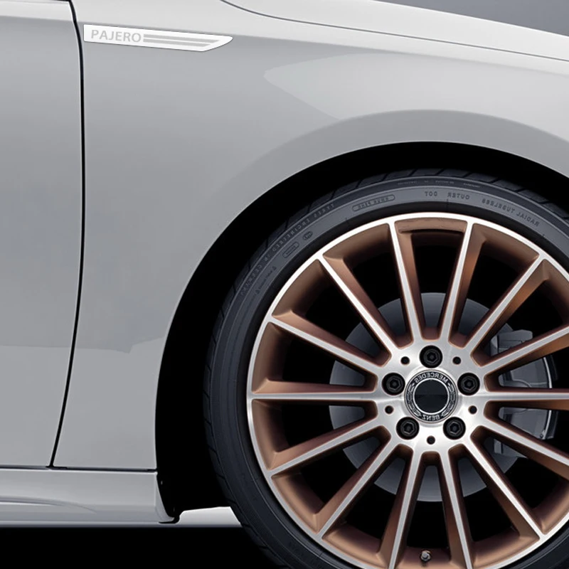 2 шт. из нержавеющей стали боковое крыло значок эмблема для Mitsubishi Pajero 3 4