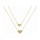 Новое многослойное ожерелье-чокер в форме сердца, подвеска ручной работы, позолоченное длинное ожерелье в форме сердца для женщин и девушек, Модная бижутерия