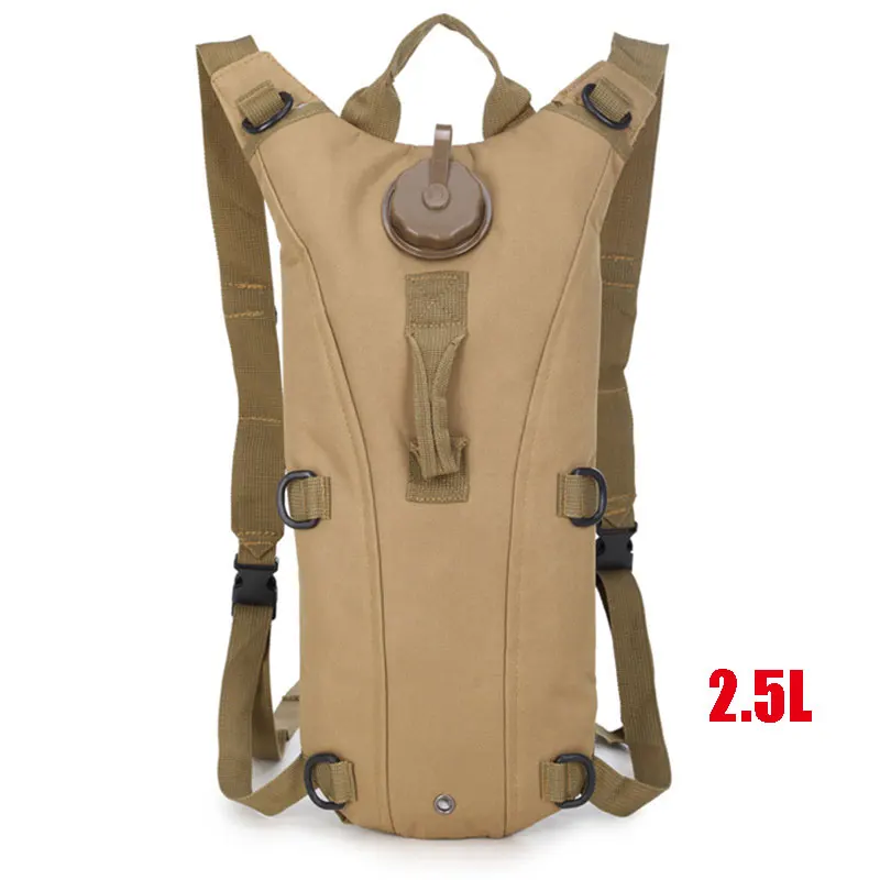 khaki2.5L Тактическая Сумка для воды, военный рюкзак с гидратацией, камуфляжный рюкзак, рюкзак для альпинизма, Походов, Кемпинга, езды на велосипеде, рюкзак 2.5L 3L - Цвет: khaki2.5L