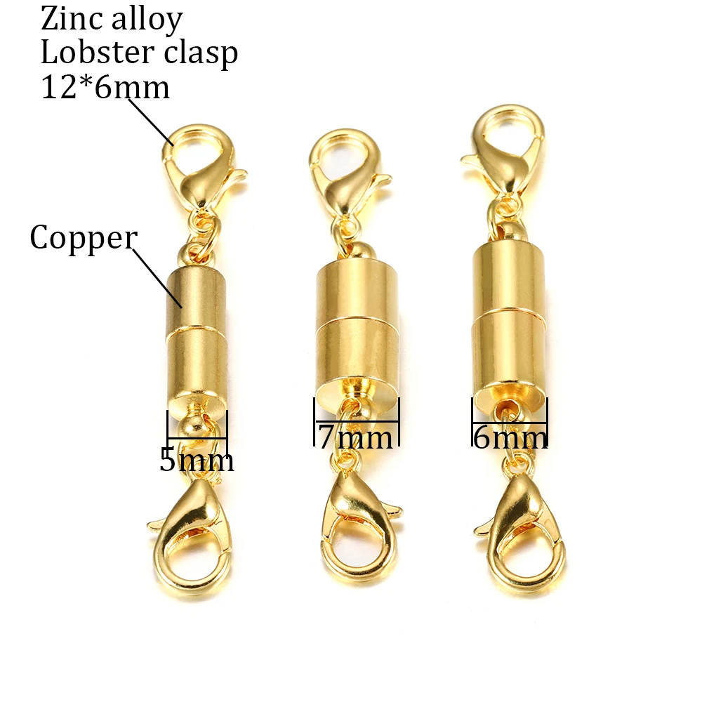 5 шт./лот металлическая медная застежка-лобстер магнитные соединители для DIY