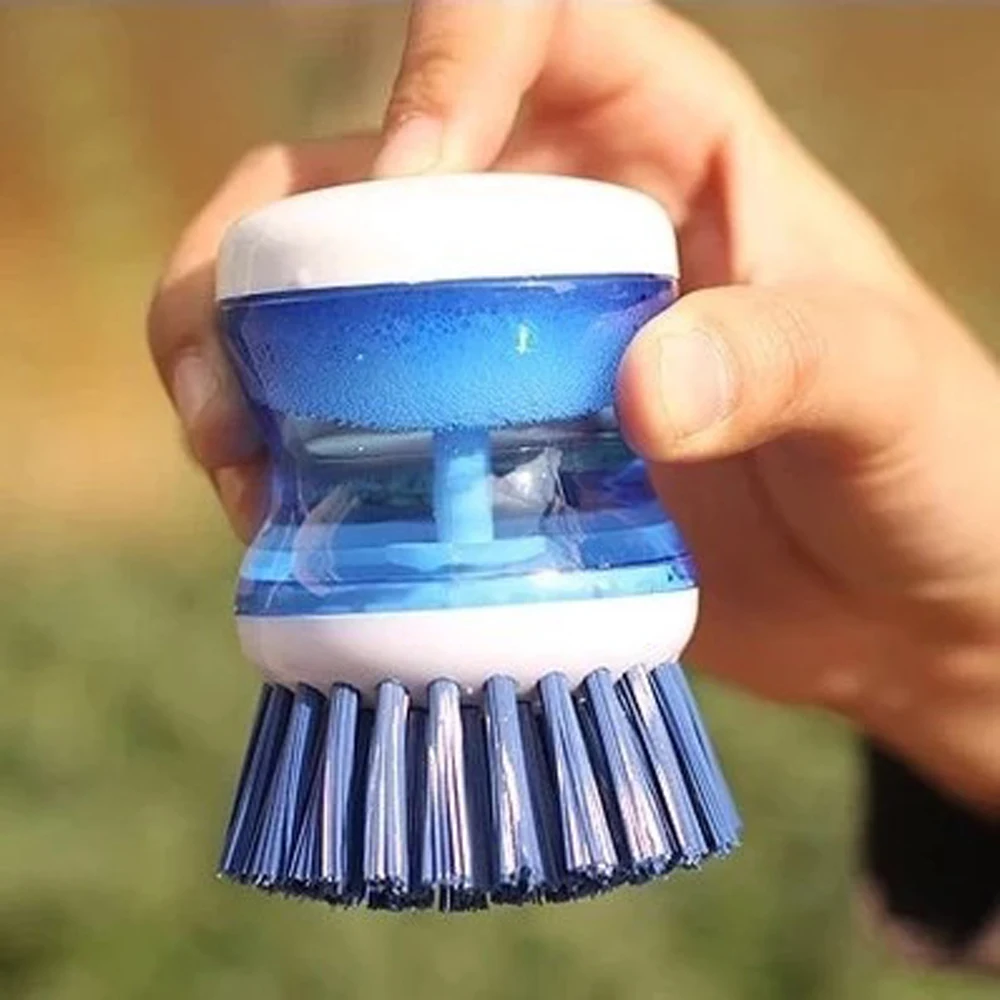 

New Home Kitchen Washing Utensils Pot Dish Brush With Washing Up Liquid Soap Dispenser Wash Pot Brush