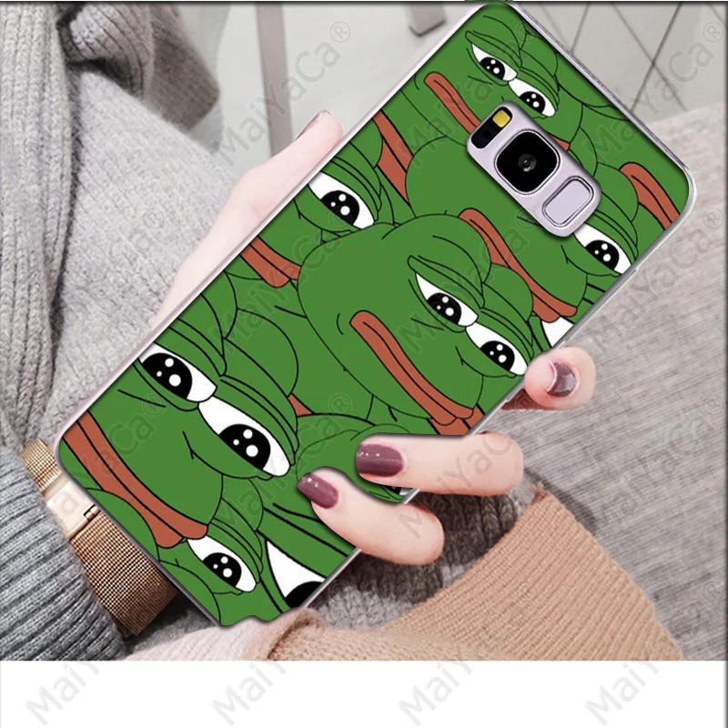 MaiYaCa Pepe мемы грустная лягушка Новинка чехол для телефона Fundas Крышка для samsung S9 S9 плюс S8 S8plus S7 S6 S5 крышка