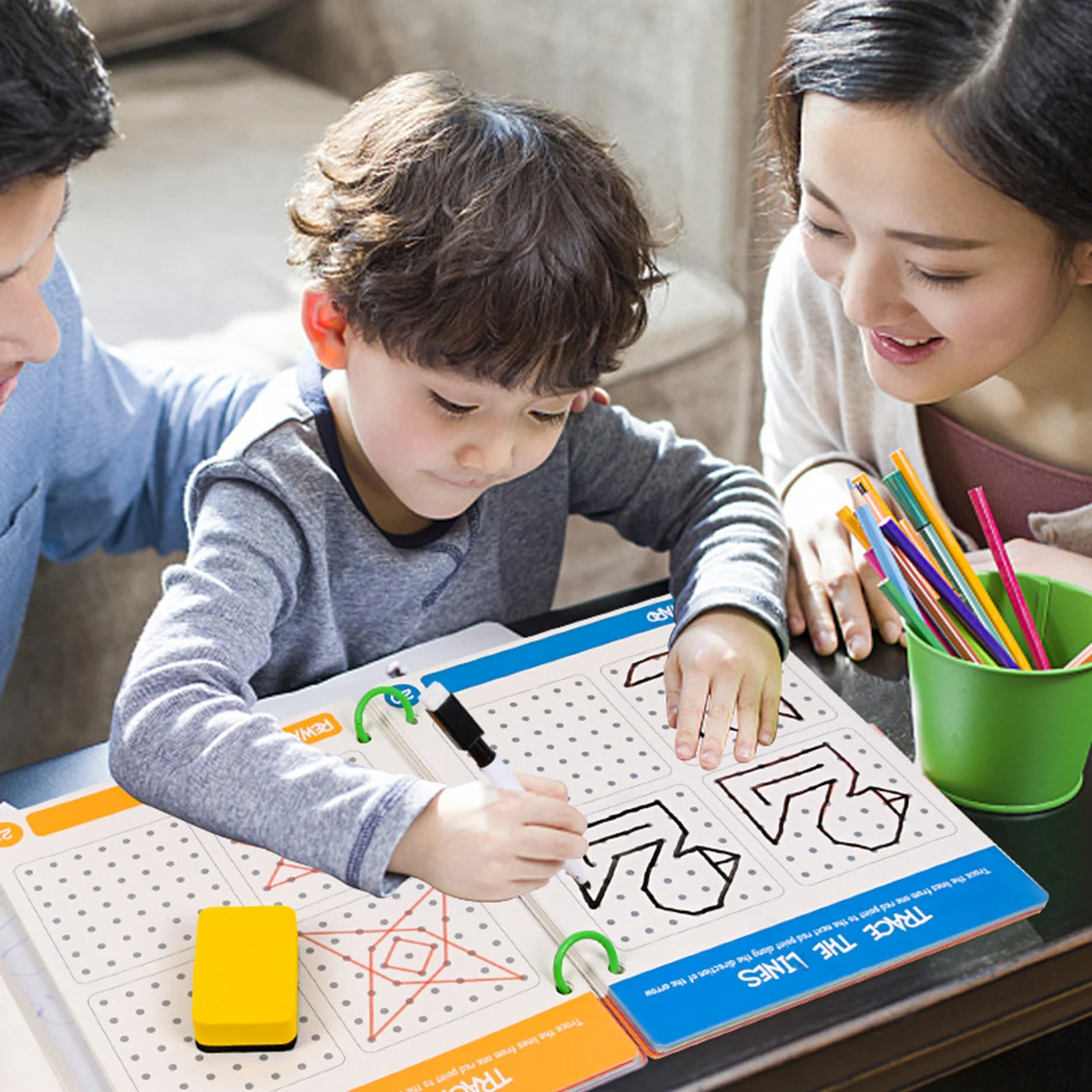 

New Children Erasable Paint Toys Gecmetric Picture Maze Drawing Toy Kids Maze Reading Books Learning