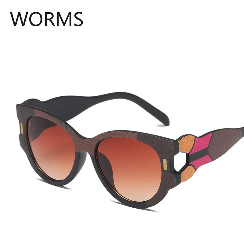 

Stitching color frame texture Sunglasses personalized double hinge Sunglasses luxury