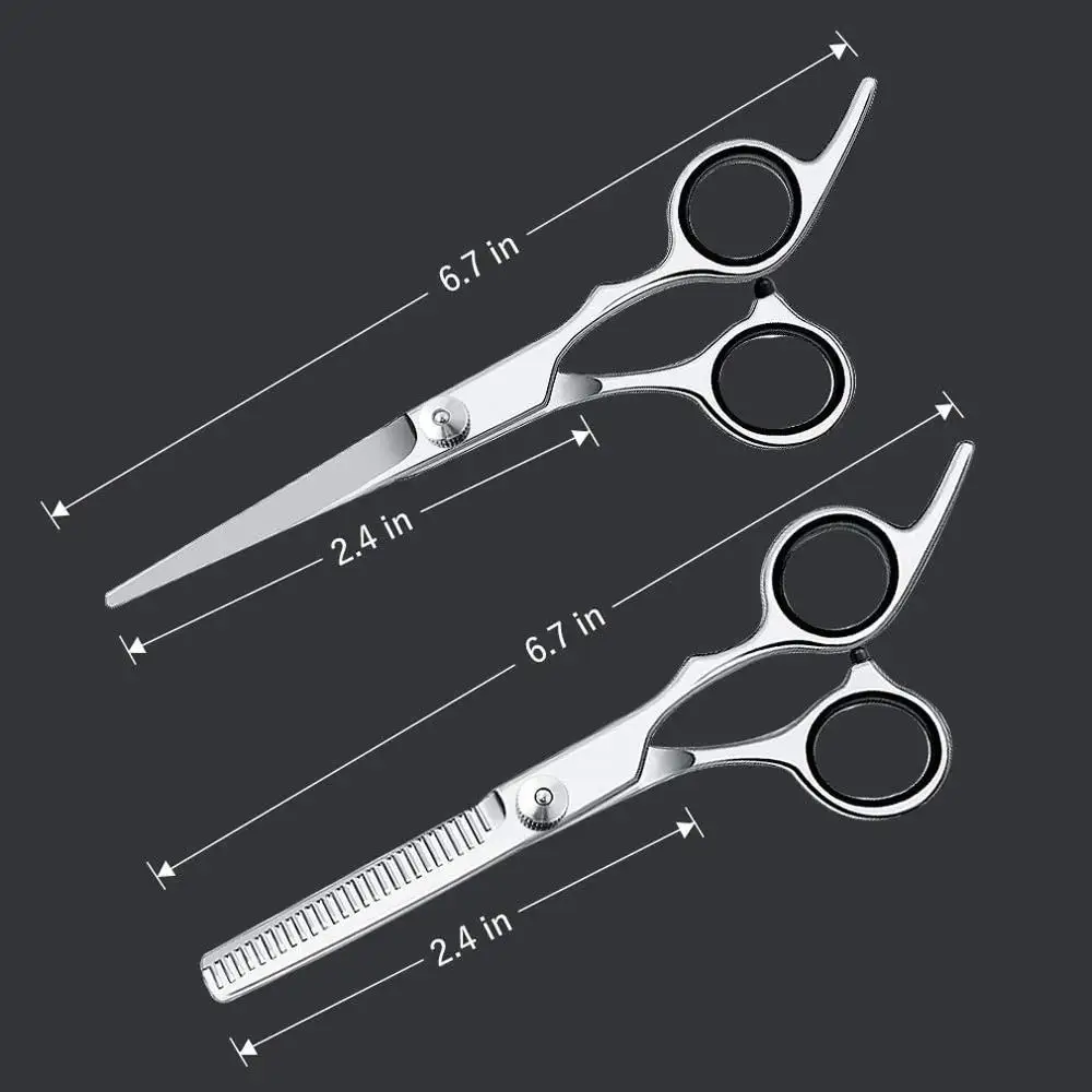 

9 Pcs Professional Hairdressing Scissors Set 4CR13 Stainless Steel Fine Polishing Use Salon Set for beginners and professionals