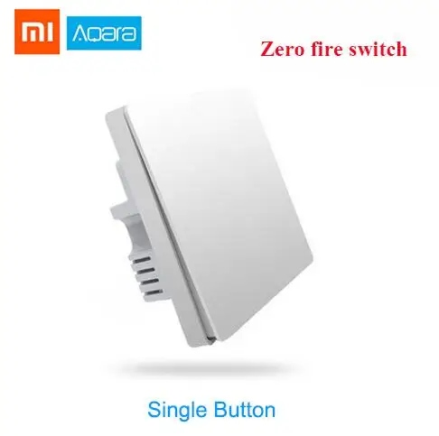 Wall Single Key Z Умный Домашний Светильник Xiaomi Aqara Mijia с одним пожарным проводом ZigBee, беспроводной ключ, настенный выключатель через приложение для смартфона - Цвет: Wall Single Key Z