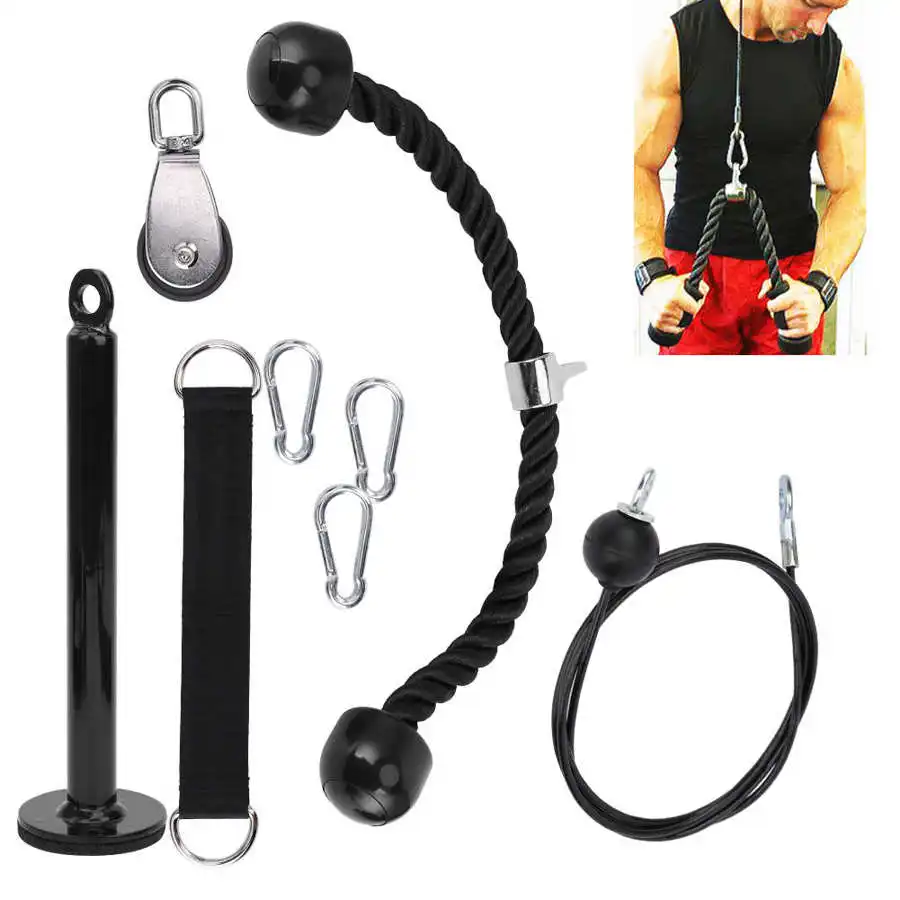 8 шт./компл. профессиональное портативное фитнес оборудование Ролик DIY веревка