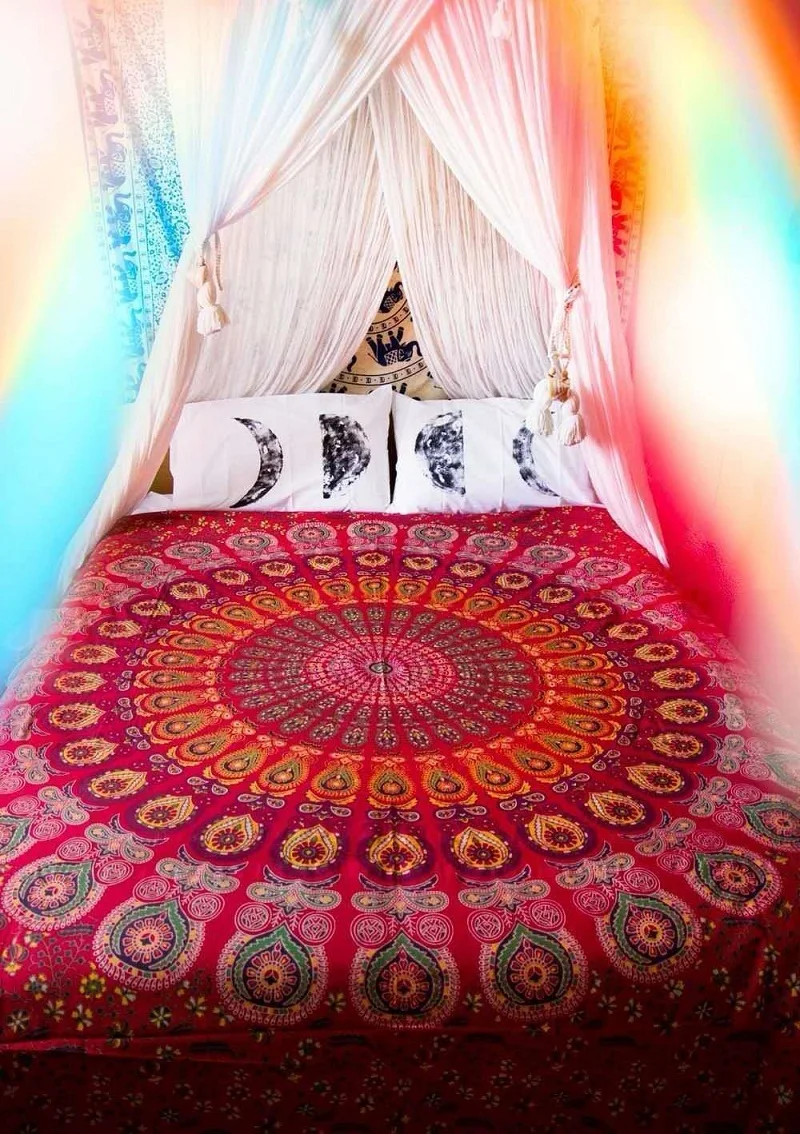 

Large Indian Mandala Tapestry Hippie Home Decorative Wall Hanging Boho Beach Towel Yoga Mat Bedspread Table Cloth 200x150cm