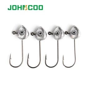 10 шт. рыболовные крючки с джиг-головкой, крючок с зазубринами, Утяжеленный крючок, рыболовная снасть 0,5 Г1 Г2 гр, кренкбейты, снасть, рыболовные аксессуары с объемными глазами