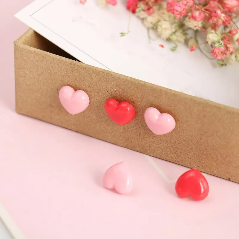 

50pcs/lot DIY Red Love Heart Shape Drawing Pin Pushpin Cork Board Push Pin