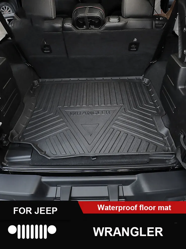 Specialized For Jeep Wrangler JK 2021 11-21 Cargo Liner Trunk mat TPO Waterproof Durable Protection Carpet Accessories Interior