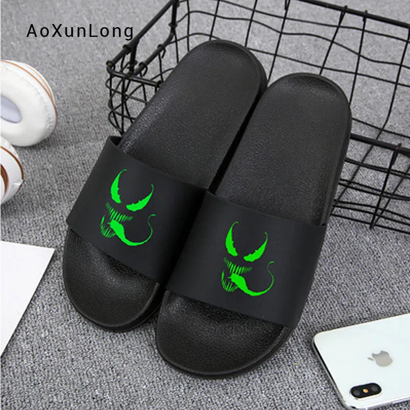 A3 Мужские тапочки; модные повседневные сандалии с черепами; Лидер продаж; удобные домашние вьетнамки на плоской подошве; мужские домашние тапочки для отдыха - Цвет: A3