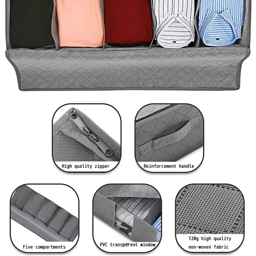 Нетканая Нижняя коробка для хранения экономит пространство органический шкаф