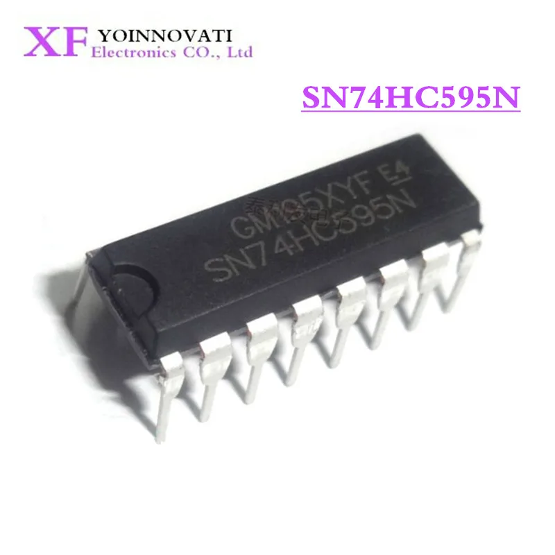 100/лот SN74HC595N 74HC595 74HC595N DIP 16 IC|Интегральные схемы| |