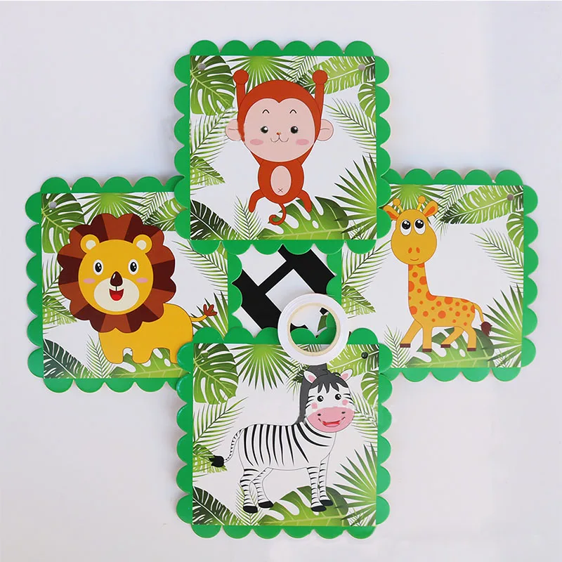 Вечерние товары тематика животных джунглей кокосовое дерево обезьяна Лев С Днем