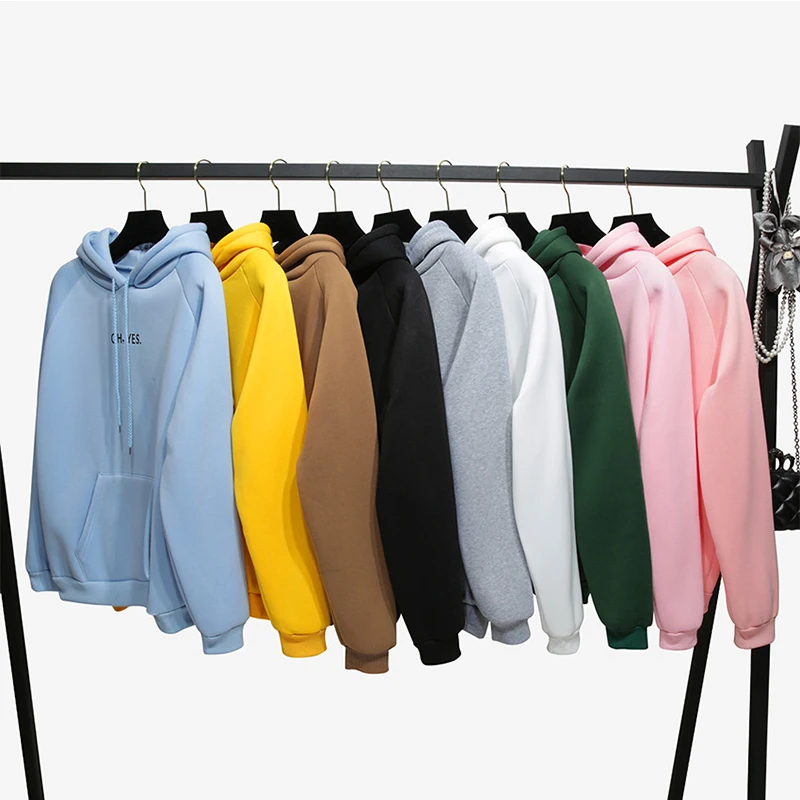 

Ailegogo New Casual Solid Hooded Hoodies Women Long Sleeve Plus Size Sweatshirts Autumn YES Print Pullover Pure Fashion Tops