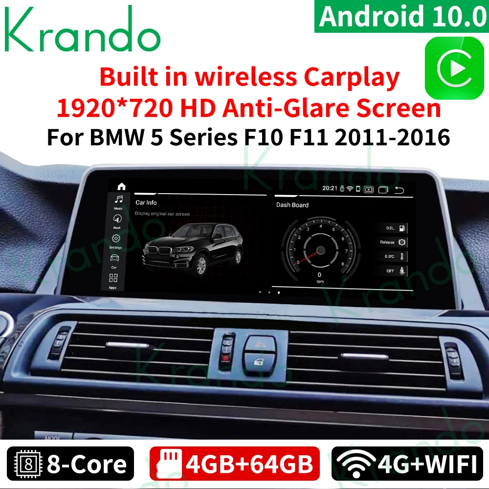 Автомагнитола Krando dvd проигрыватель с gps для BMW 5 Series F10 F11 10 0 25|Автомагнитолы| |