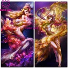 Алмазная живопись сделай сам, вышивка крестиком, фантазия, женщина, цветок, фея, полная выкладка, Алмазная мозаика, украшение Стразы, большая