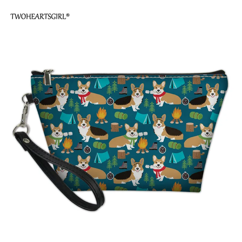 L2388Z8 Twoheartsgirl Милая корги женская маленькая косметичка дорожный кейс для косметики сумка для хранения Кошелек Органайзер карандаш несессер Студенческая сумка - Цвет: L2388Z8