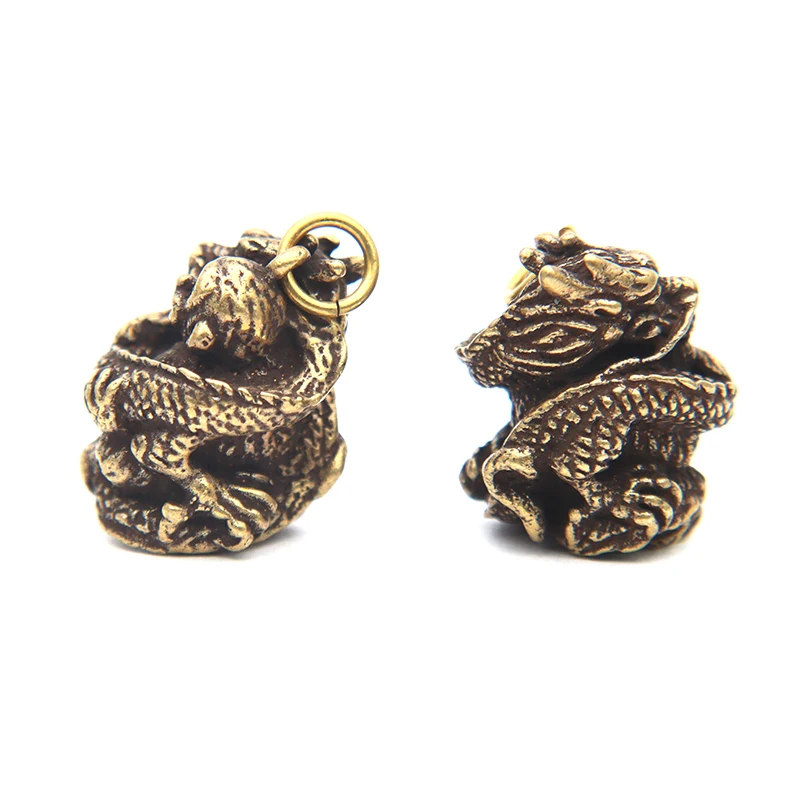 Ретро Медный Китайский Зодиак животное дракон обнимающая обезьяна счастливая