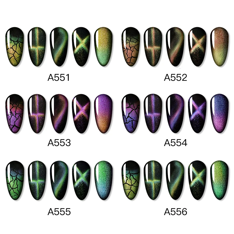 ROSALIND Gel Nail Polish 5ml 9D Cat Eye Magnetic For Art Set Manicure Semi Permanent Base Top Varnish | Красота и здоровье