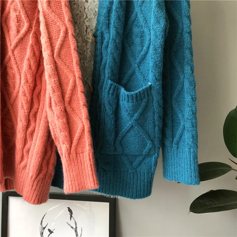 

Korean Woman Sweater Cardigan Harajuku Women Sweater Knit Coat Female Winter Autumn Long Sleeve Clothing