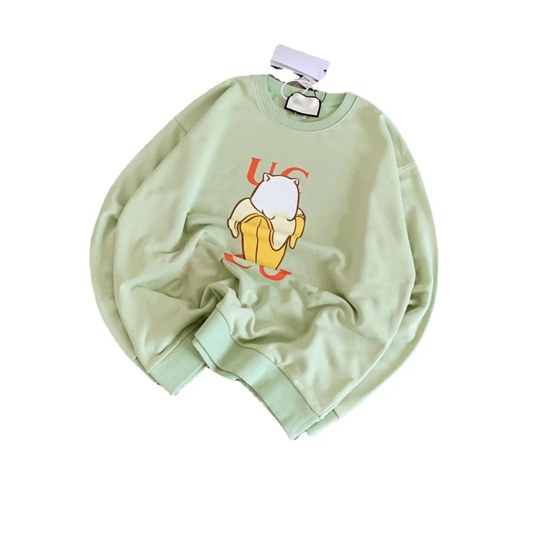 

Новые модные роскошные Брендовые мужские женские пуловеры one bananya Мультяшные повседневные топы уличная одежда толстовки Harajuku Свитшот