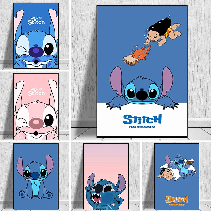 

Картина на холсте Disney, Настенная картина, мультяшный Стич, плакаты и принты, Интерстеллар, детский Декор для дома, декор для гостиной