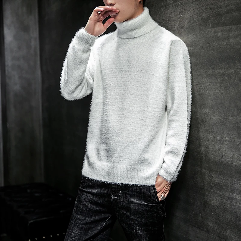 

Sweater Knitted Korea Fashion Pullovers Sweaters 2021 Autumn Winter Harajuku Men Clothing Oversized Men Clothes Long Sleeve Tops