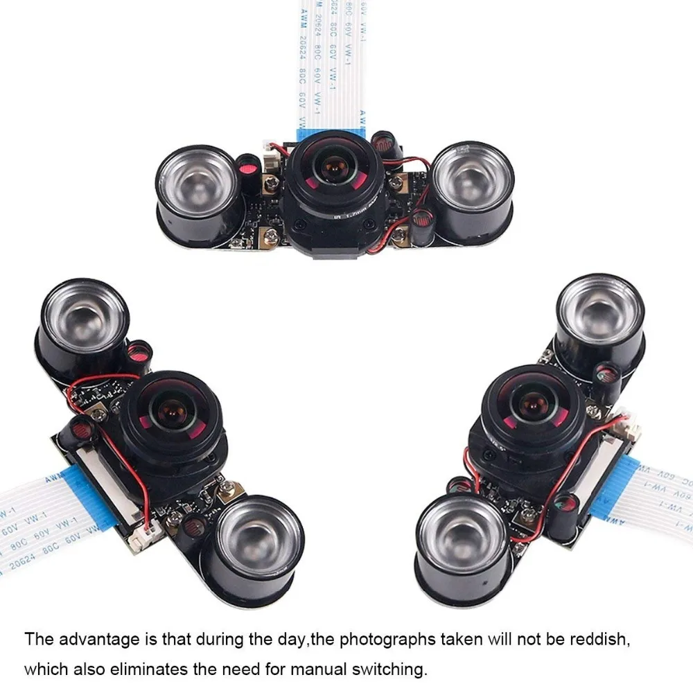 Raspberry Pi3 камера рыбий глаз с широким углом обзора 175 градусов 5 Мп OV5647 веб-камера