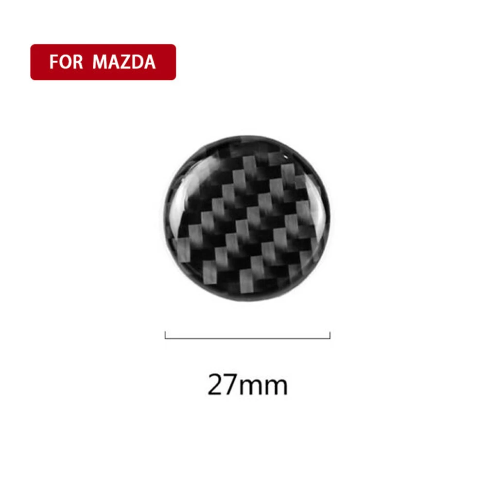 

Car Knob cover Black Carbon Fiber Volume Button Trim 2pcs set High quality