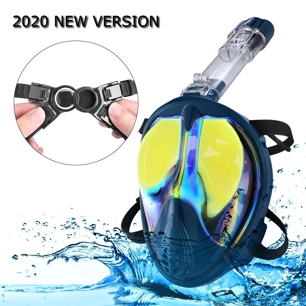 

2020 новое оборудование для дайвинга полная маска для дайвинга Подводная маска для подводного плавания Анти-туман очки широкий обзор маска д...