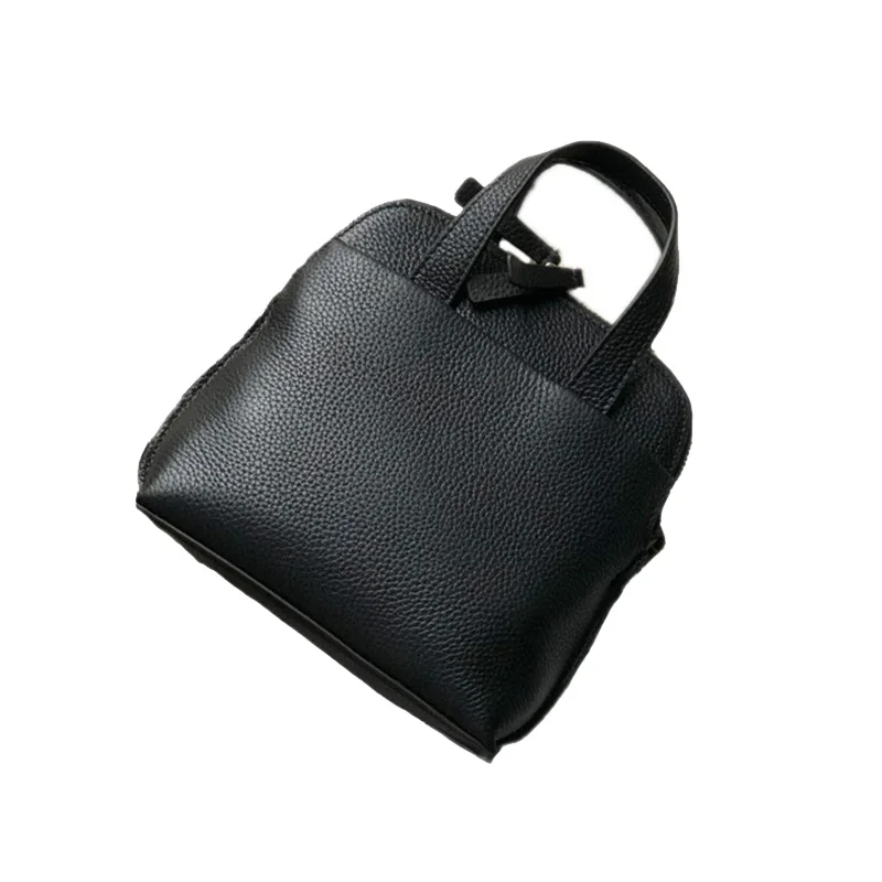 Simple texture shell bag with cowhide single shouldersoft leather handbag | Багаж и сумки