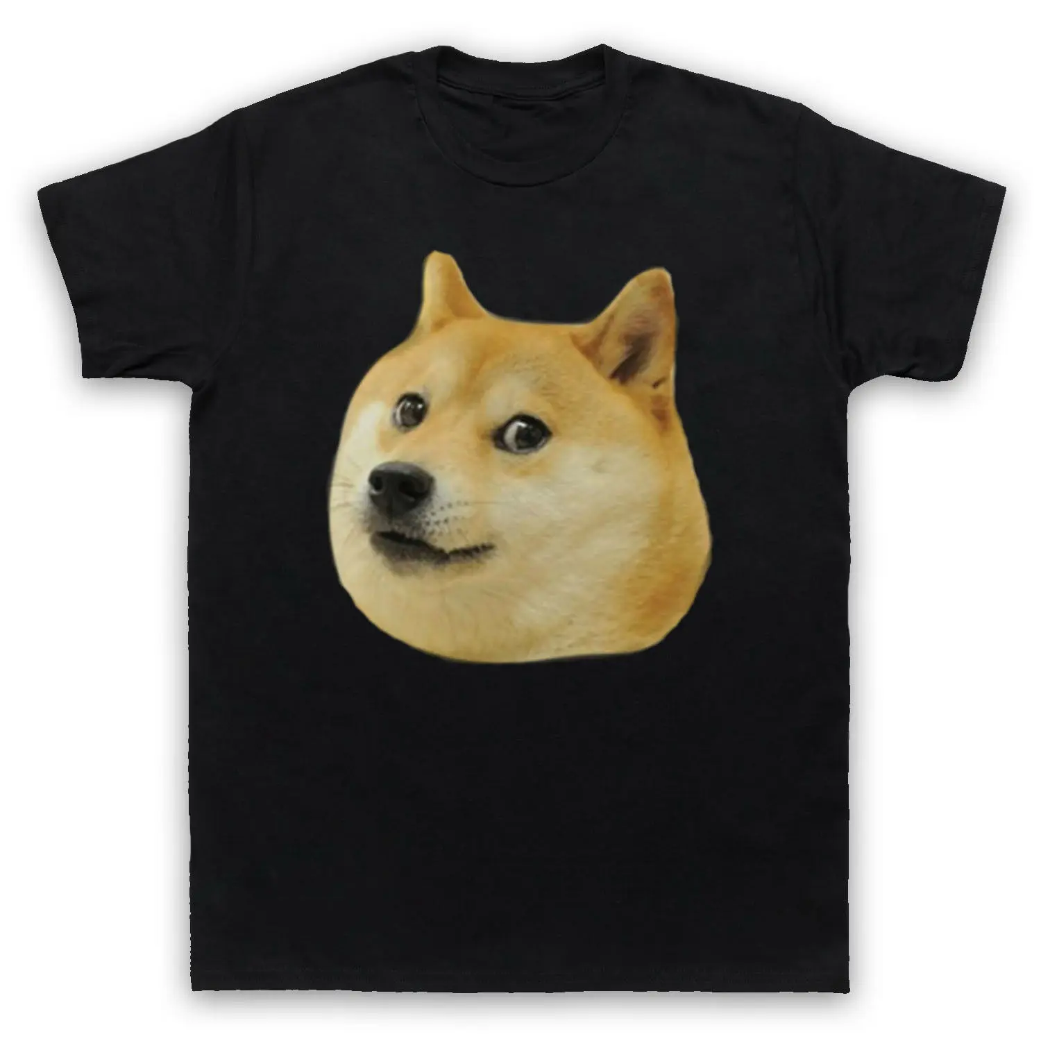 DOGE HEAD MEME смешная собака Шиба ину шутка мужская женская Детская футболка