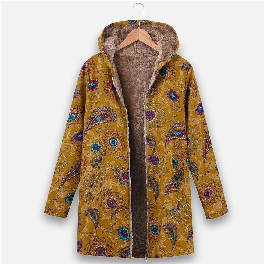 Женское винтажное пальто большого размера плюс теплая верхняя одежда в стиле