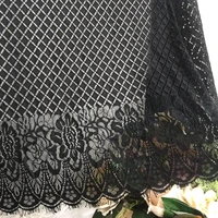 3m thick european style eyelashes lace fabric diy wedding dress skirt fabric v2182