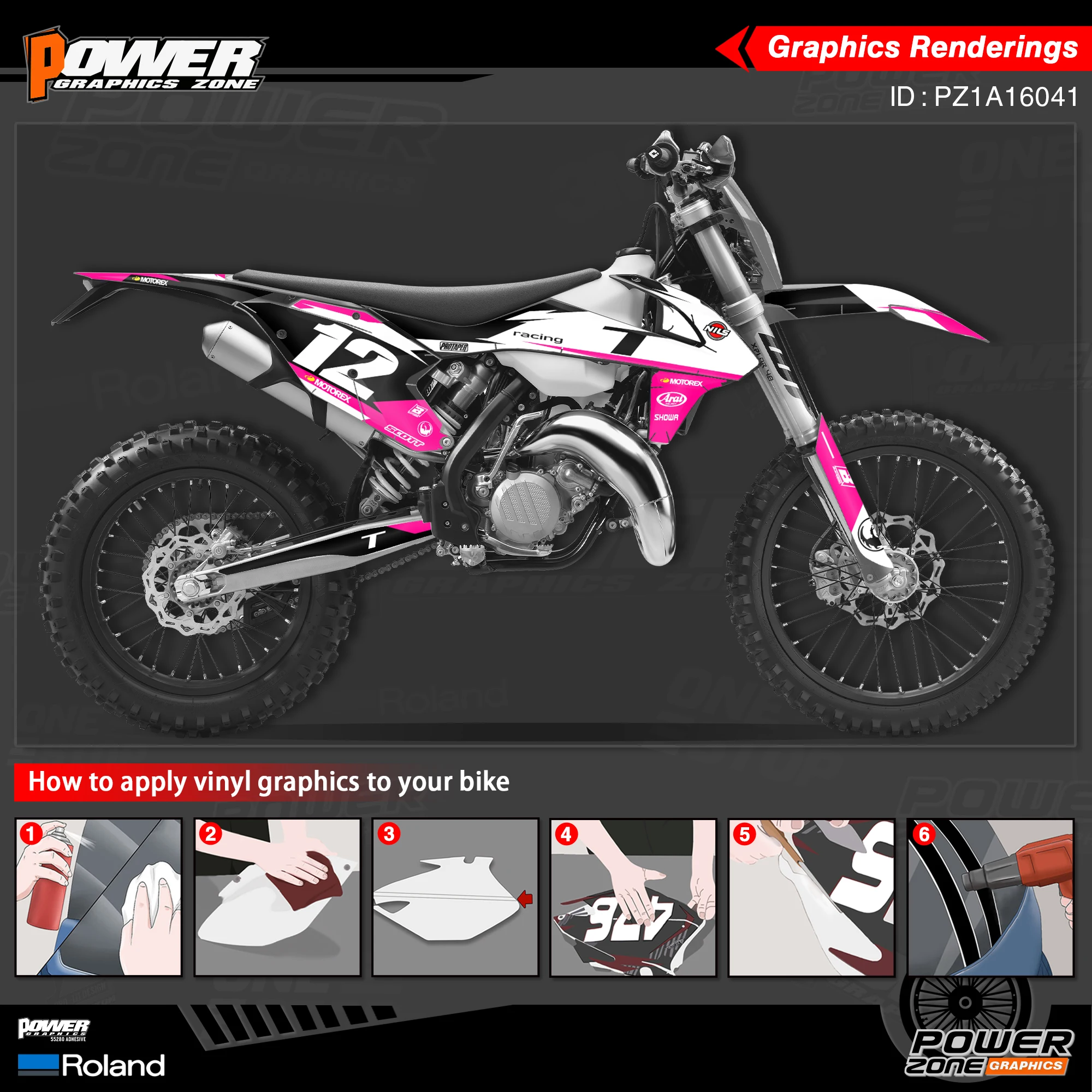 Набор наклеек PowerZone для KTM SX SXF MX 16-18 EXC XCW Enduro 17-19 125-500cc 40 | Автомобили и мотоциклы