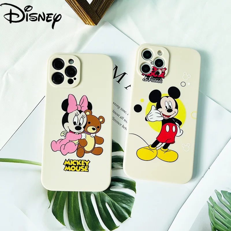 

Disney Mickey Minnie Phone Case for iPhone 13/13pro/13promax/13mini/XR/XS/XSMAX/11/12Pro/12mini Phone Cartoon Mouse Case Cover