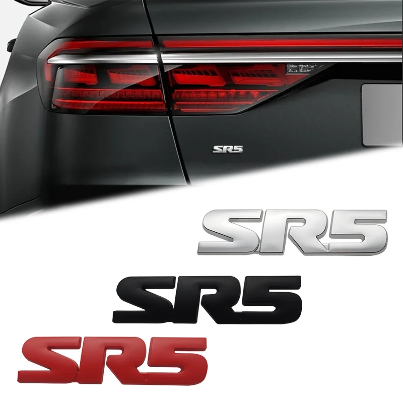 

Car Accessories Metal Grille Emblem Rear Trunk Body SR5 Badge Sticker For Toyota Sequoia Prado Land Cruiser Off-Road Vehicle SUV