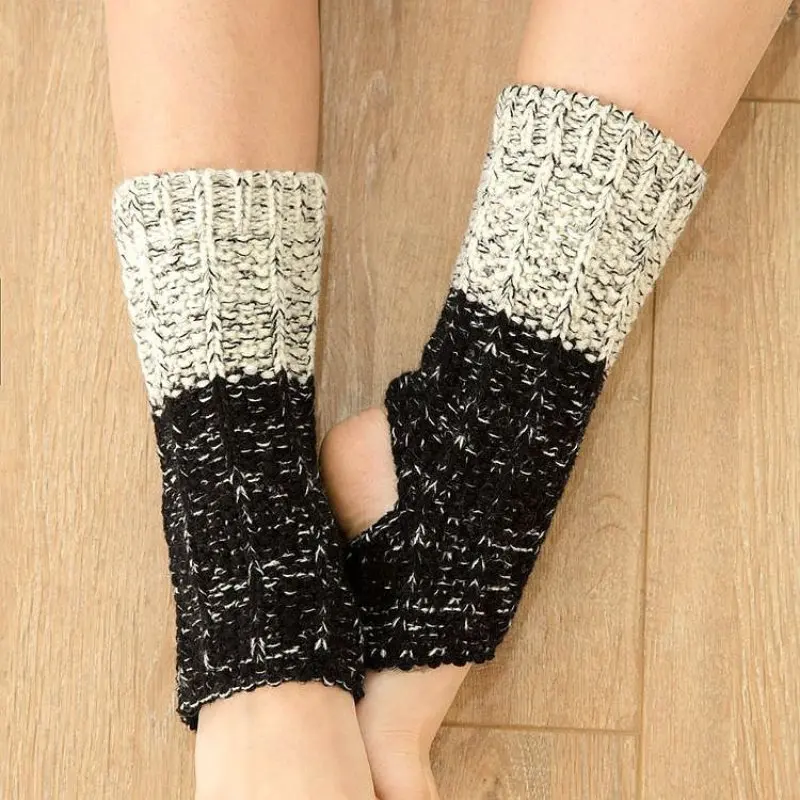 

Women Leg Warmers Latin Dance Yoga Leg Sets Patchwork Thermal Acrylic Knitted Boot Cuffs Socks Cover Newest