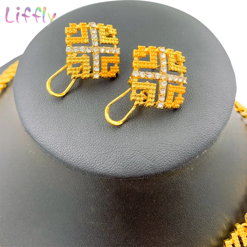 Женский комплект украшений в этническом стиле ожерелье серьги кольцо