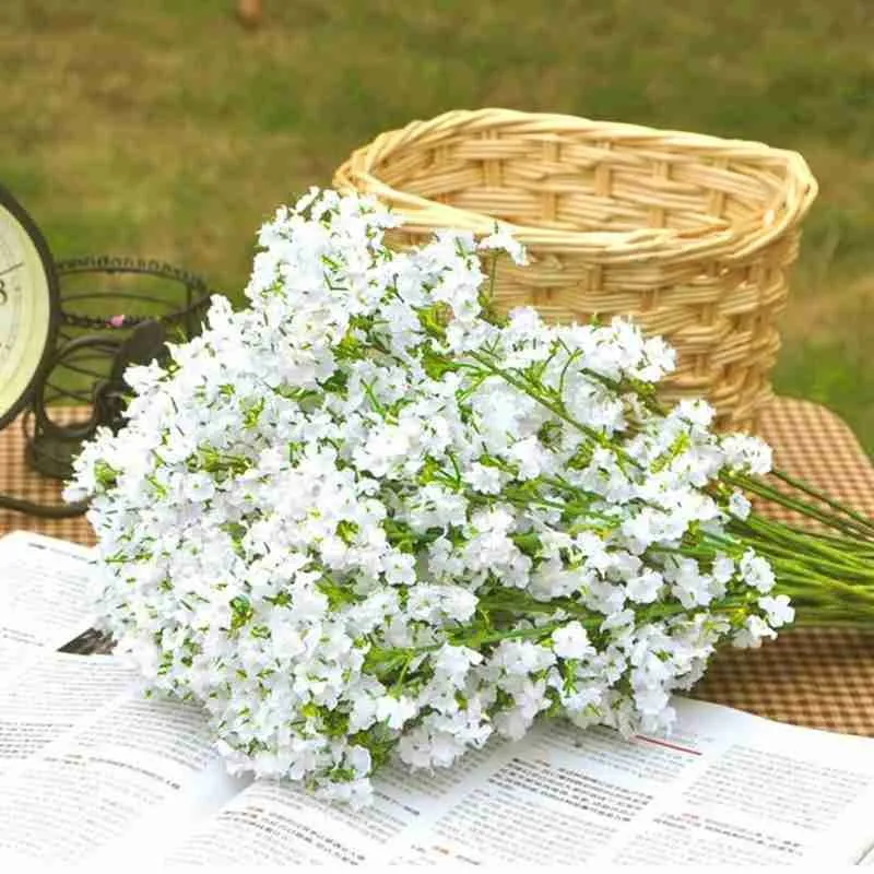 10 шт. 2 головки Гипсофила Искусственная Шелковый цветок Diy искусственная цветы